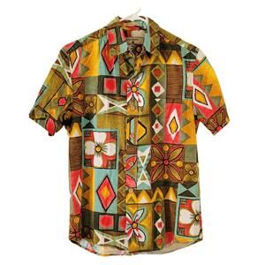 Remington Men's Sm Button Shirt Short Sleeve Geometric